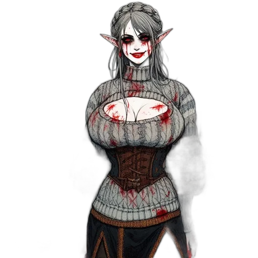 dress, staff, fantasy art, concept art transparent PNG cut-out