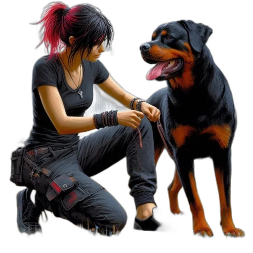 animal, concept art, photorealistic, comic book art transparent PNG cut-out