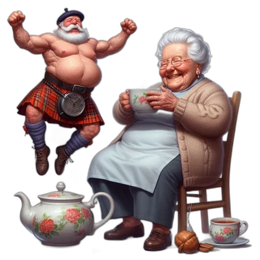 concept art, muscular, man, kilt transparent PNG cut-out