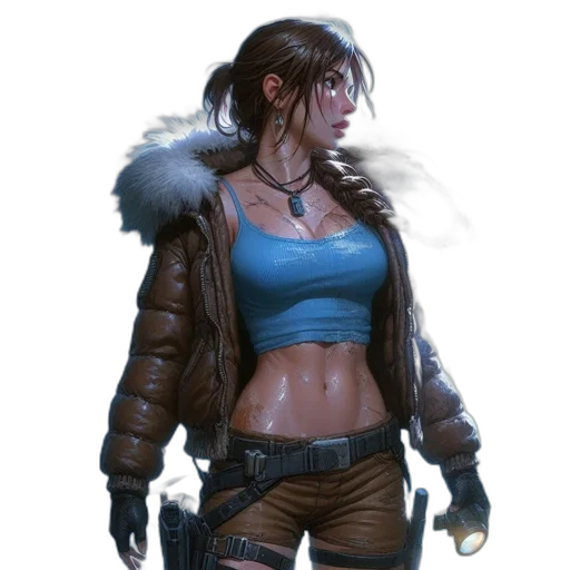 jacket, concept art, cyberpunk, fantasy art transparent PNG cut-out