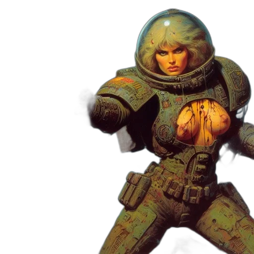 robot, concept art, pixel art, outer space transparent PNG cut-out