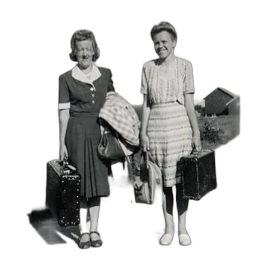 dress, furniture, staff, two transparent PNG cut-out
