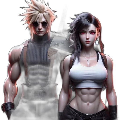 concept art, cyberpunk, comic book art, fantasy art transparent PNG cut-out