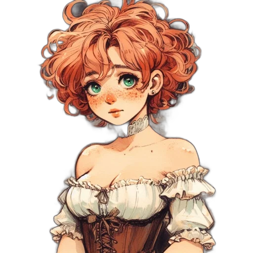 dress, staff, face, watercolor transparent PNG cut-out