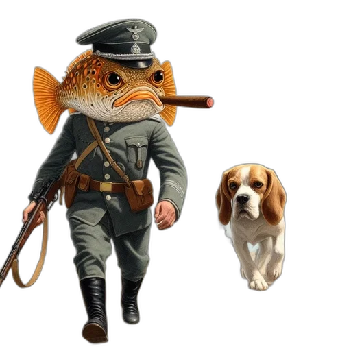 animal, staff, hat, creature transparent PNG cut-out