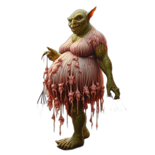 creature, staff, concept art, 3d render transparent PNG cut-out