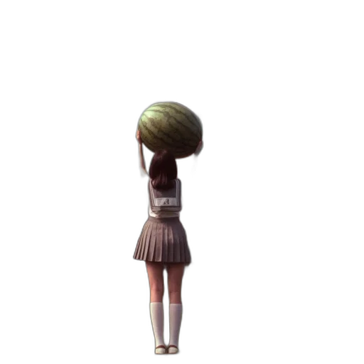 dress, hair, staff, hat transparent PNG cut-out