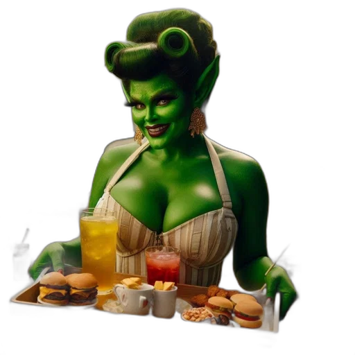 food, creature, concept art, 3d render transparent PNG cut-out