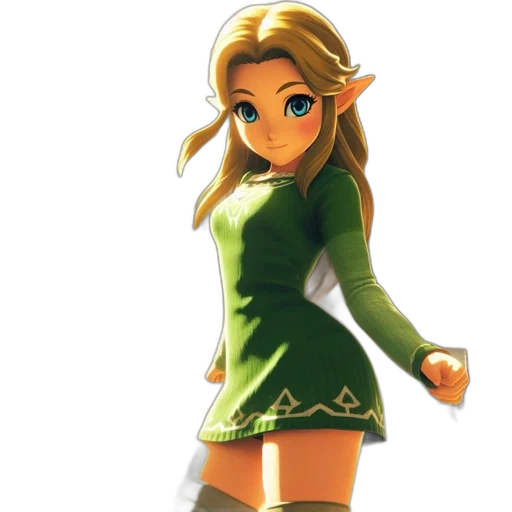 dress, staff, 3d render, concept art transparent PNG cut-out