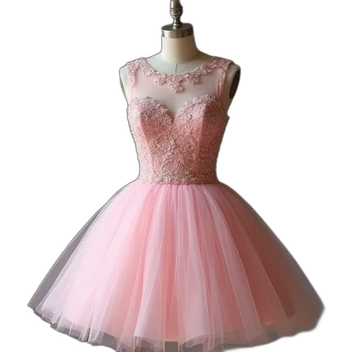 dress, 3d render, photorealistic, pastel transparent PNG cut-out