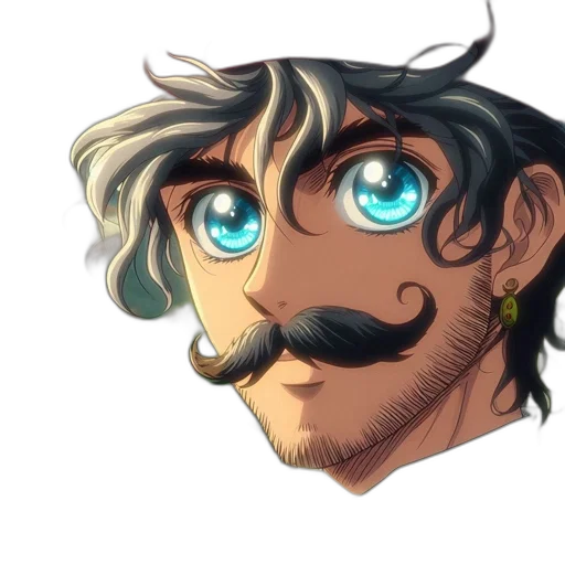 face, mask, staff, hair transparent PNG cut-out