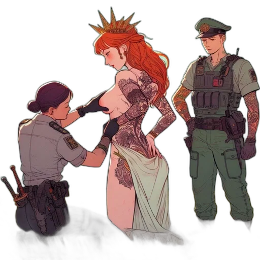 dress, weapon, concept art, fantasy art transparent PNG cut-out