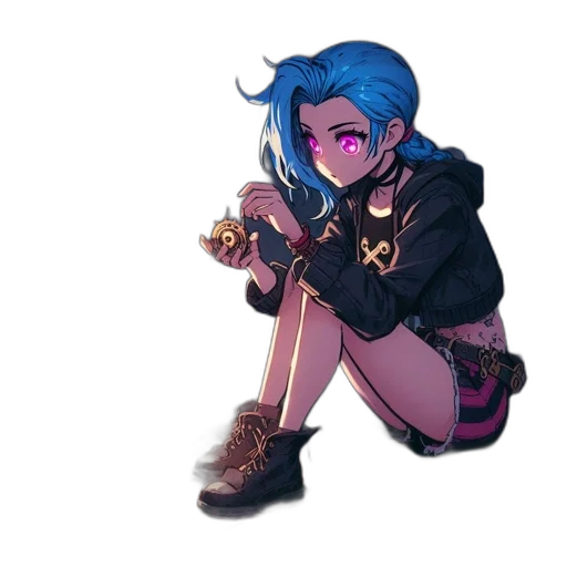 jacket, weapon, staff, creature transparent PNG cut-out