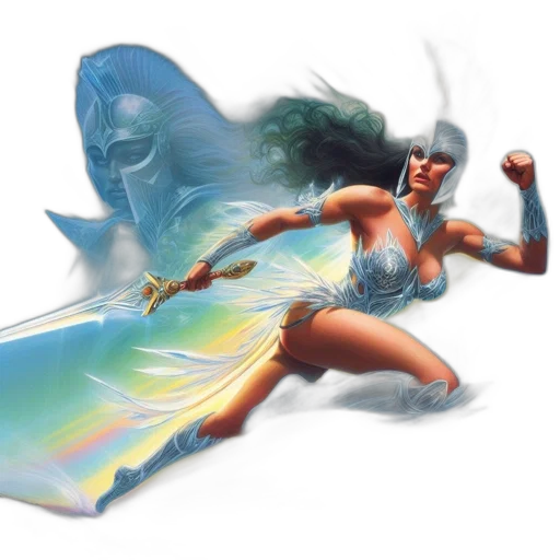 concept art, fantasy art, comic book art, 3d render transparent PNG cut-out