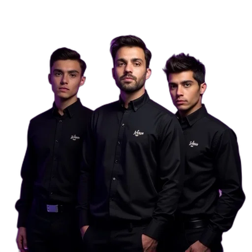staff, jacket, three, male transparent PNG cut-out