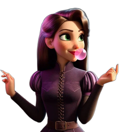 staff, face, 3d render, cartoon transparent PNG cut-out