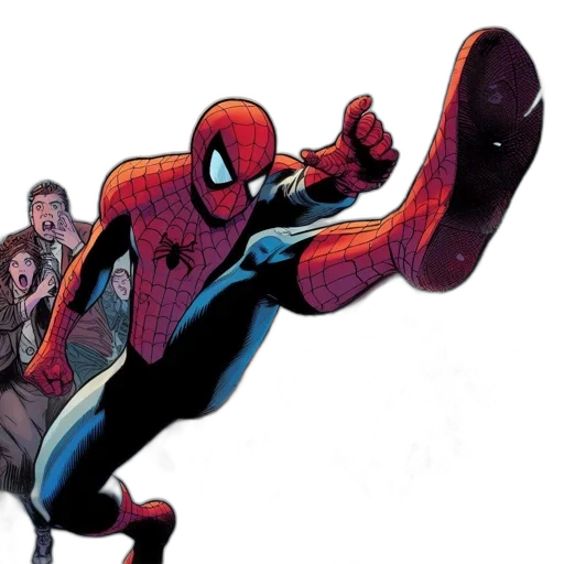 comic book art, concept art, spider-man, clad transparent PNG cut-out