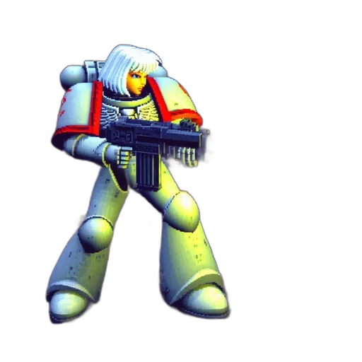 robot, weapon, 3d render, concept art transparent PNG cut-out