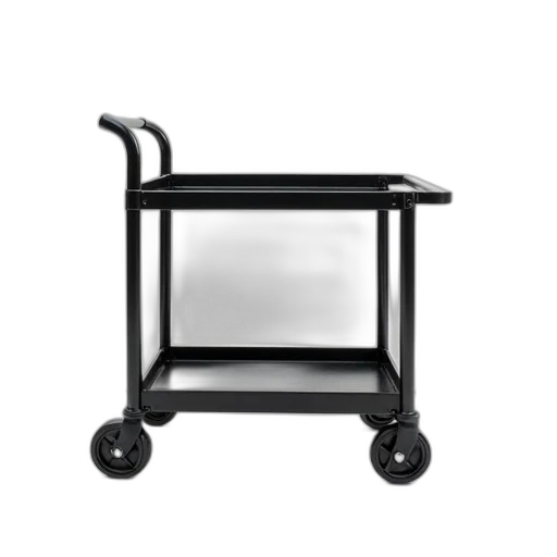 furniture, staff, 3d render, black transparent PNG cut-out