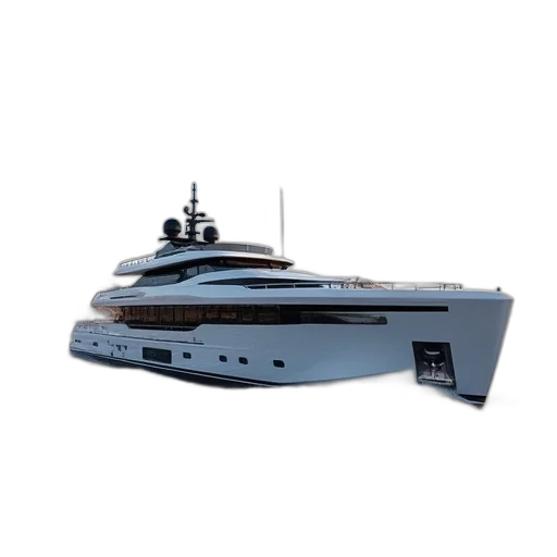 3d render, new, majesty, yacht transparent PNG cut-out