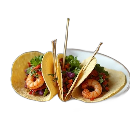 food, plate, three, tacos transparent PNG cut-out