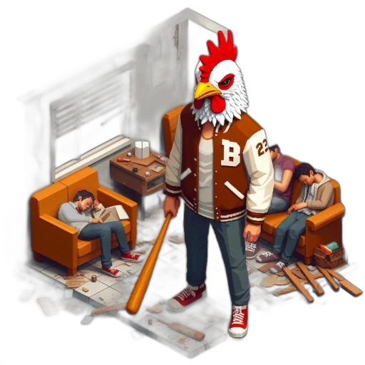 furniture, jacket, concept art, pixel art transparent PNG cut-out
