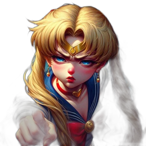face, crown, anime, fantasy art transparent PNG cut-out