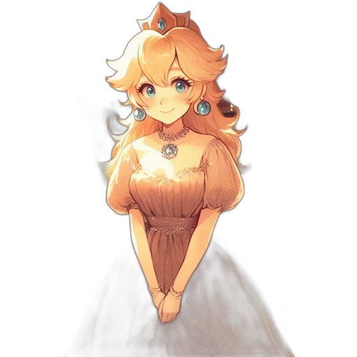 crown, dress, staff, flower transparent PNG cut-out