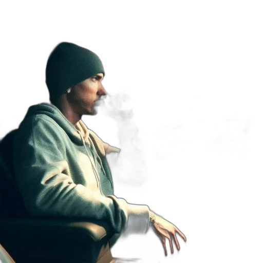 jacket, hat, face, staff transparent PNG cut-out