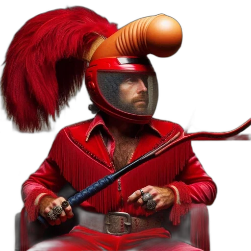 hat, staff, robot, jacket transparent PNG cut-out