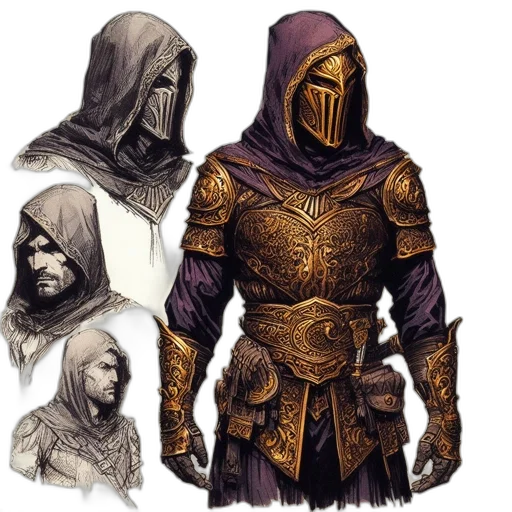 mask, concept art, fantasy art, comic book art transparent PNG cut-out