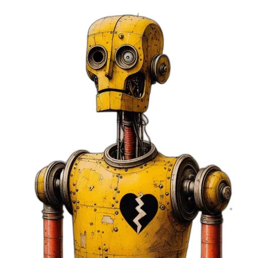 robot, staff, face, concept art transparent PNG cut-out