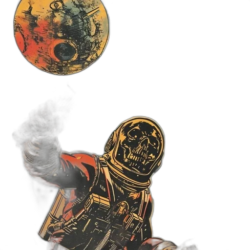 weapon, mask, jacket, concept art transparent PNG cut-out