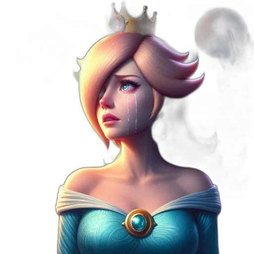 crown, dress, staff, face transparent PNG cut-out