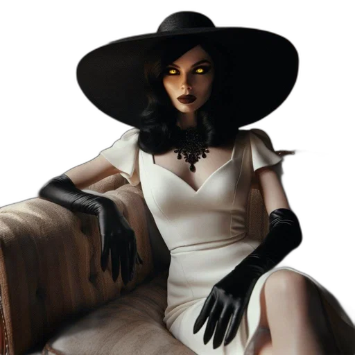 dress, hat, mask, jewelry transparent PNG cut-out