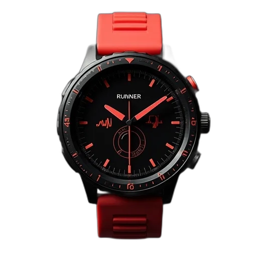 red, forerunner, smartwatch, heart transparent PNG cut-out