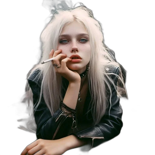 jacket, face, hair, dragon transparent PNG cut-out