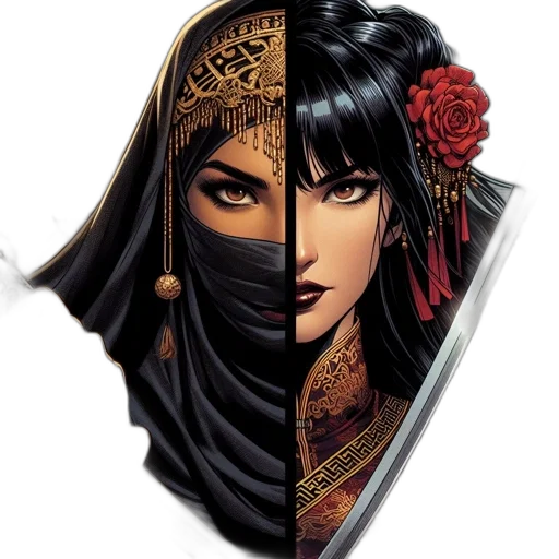 mask, face, comic book art, fantasy art transparent PNG cut-out