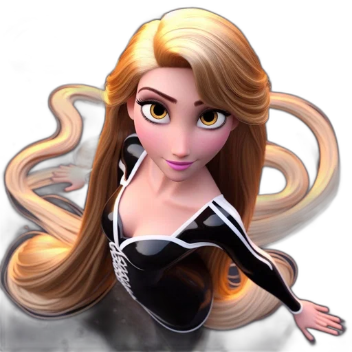 hair, 3d render, cartoon, fantasy art transparent PNG cut-out