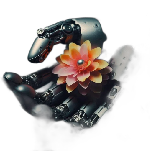 robot, flower, weapon, jewelry transparent PNG cut-out