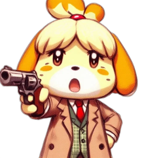 weapon, staff, animal, pixel art transparent PNG cut-out