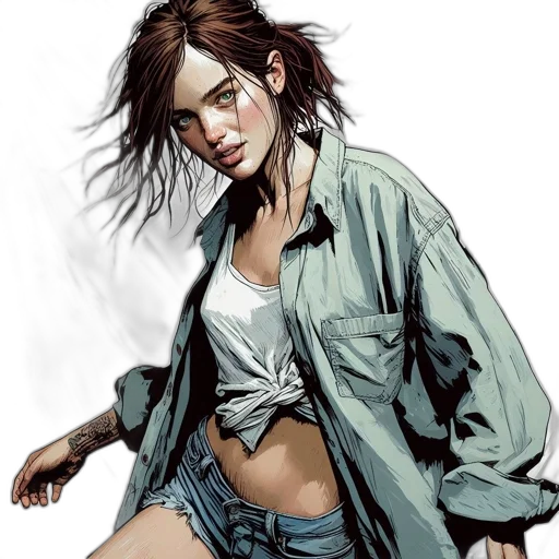 jacket, comic book art, concept art, photorealistic transparent PNG cut-out
