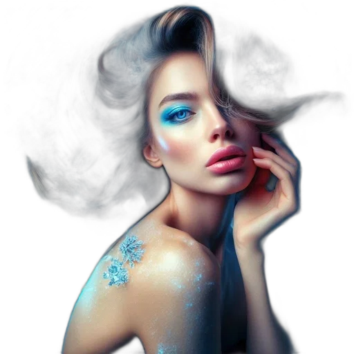 face, jewelry, photorealistic, fantasy art transparent PNG cut-out