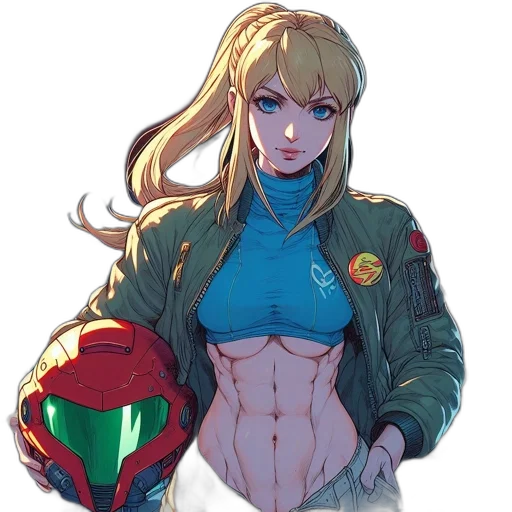 jacket, weapon, robot, flower transparent PNG cut-out