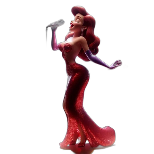 staff, hair, 3d render, concept art transparent PNG cut-out
