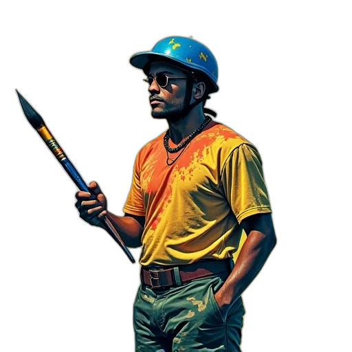 staff, hat, weapon, sword transparent PNG cut-out