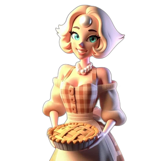 dress, food, staff, 3d render transparent PNG cut-out