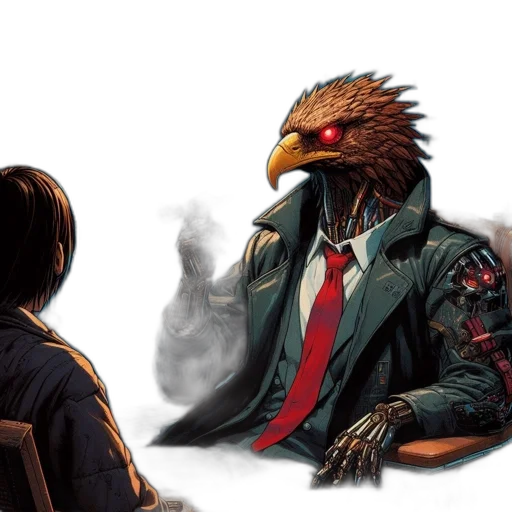 jacket, mask, concept art, comic book art transparent PNG cut-out