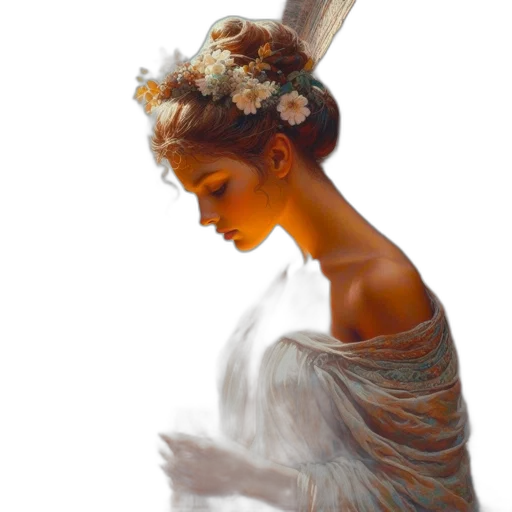 crown, dress, jewelry, staff transparent PNG cut-out