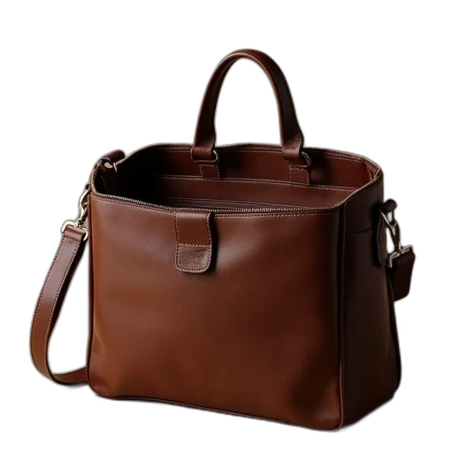 3d render, earth tones, bag, chocolate transparent PNG cut-out